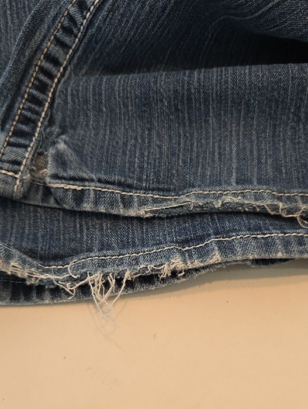 BKE Sabrina Bootcut Jeans 28x35.5 Stretch Blue Distressed Long Inseam Low Rise - Picture 14 of 15